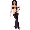 CHILIROSE - fekete topp és leggings arany kiegészítőkkel