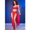 CHILIROSE - érzéki piros felső és leggings arany kiegészítőkkel