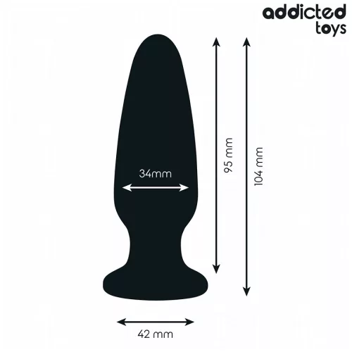 ADDICTED TOYS – ékszeres szilikon végbélgolyó, M-es 10,4 cm