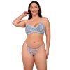SUBBLIME - virágmintás melltartó és tanga szett, égkék L/XL