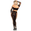 LEG AVENUE – Cut-out stílusú fekete crop top és leggings