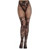 Leg Avenue Dahlia – csipkés harisnya hálós részletekkel