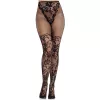 Leg Avenue Dahlia – csipkés harisnya hálós részletekkel