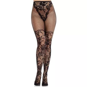   Leg Avenue Dahlia – csipkés harisnya hálós részletekkel