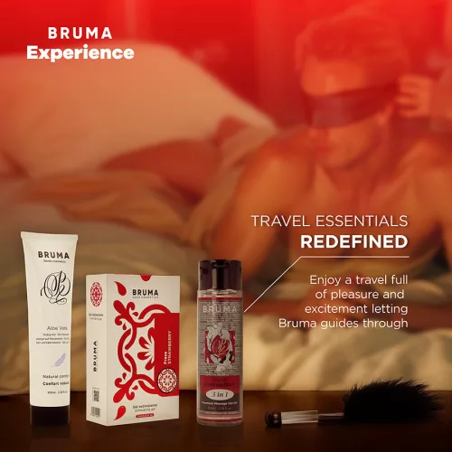 BRUMA XPERIENCE – édes eper kényeztető készlet orgazmus fokozóval