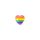 PRIDE – Antistressz szív forma, LGBT szimbólummal
