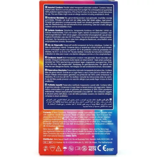 SKINS - válogatott prémium óvszer csomag 8 db