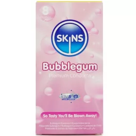 SKINS Bubblegum – prémium óvszer 8 db-os csomagban