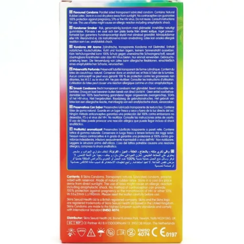 SKINS – prémium, ízes óvszer csomag (8 db)