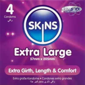 SKINS – Extra nagy prémium óvszer 4-es csomagban