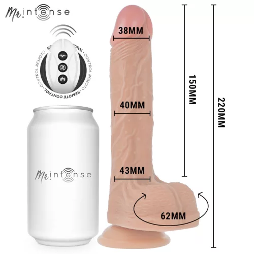 MR INTENSE - élethű pénisz vibrátor távirányítóval 22 cm