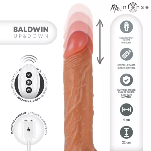 MR INTENSE - élethű pénisz vibrátor távirányítóval 22 cm