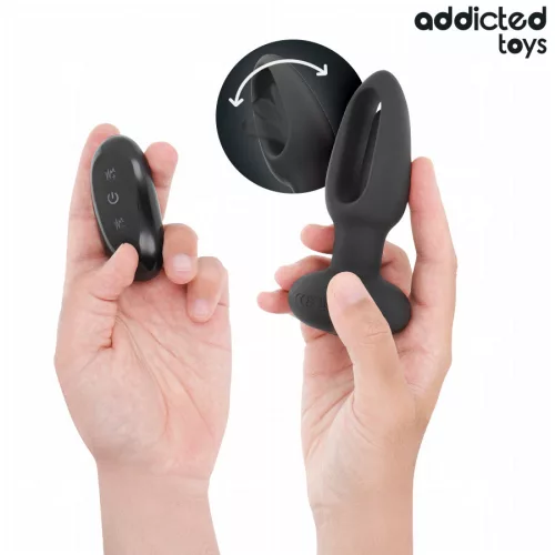 ADDICTED TOYS – vibráló nyelvű anális dugó távirányítóval