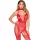 LEG AVENUE – Pánt nélküli bodystocking vörös színben