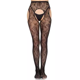   LEG AVENUE - érzéki harisnyanadrág felfüggesztővel, fekete